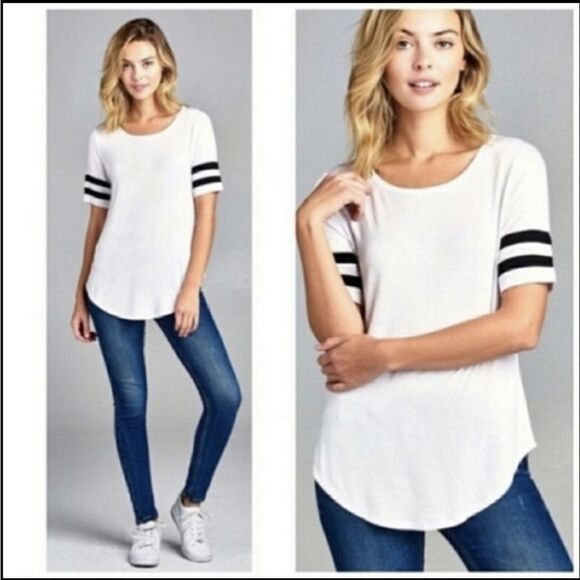 Varsity White Crew T-Shirt - Picture 10 of 10